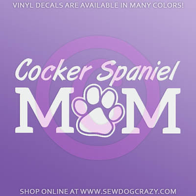 Cocker Spaniel Mom Car Sticker