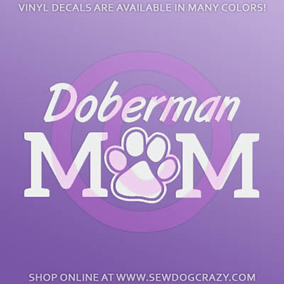 Doberman Mom Car Sticker