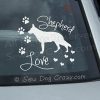 Love German Shepherd Decal