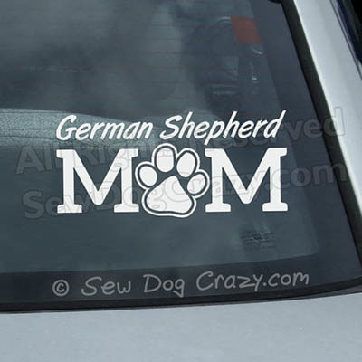 German Shepherd Mom Car Window Stickers