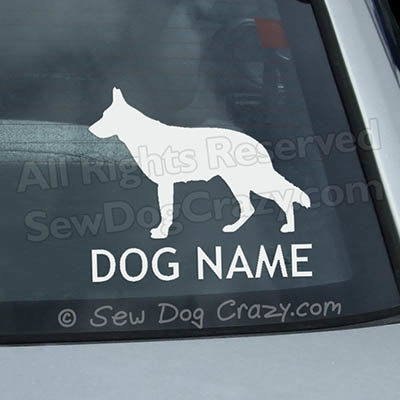 Custom German Shepherd Car Window Stickers