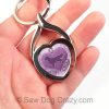 Purple Golden Retriever Keychain