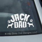 Jack Russell Dad Car Window Sticker