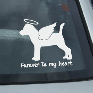 Angel Jack Russell Terrier Car Window Sticker