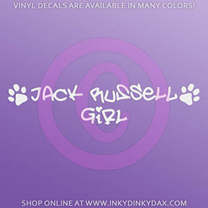 Jack Russell Girl Car Decal