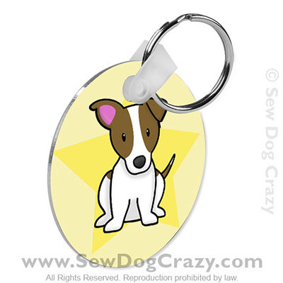 Cartoon Jack Russell Terrier Keychain
