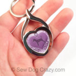 Purple Jack Russell Terrier Keychain
