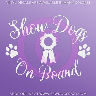Show Dogs On Board Car Sticker