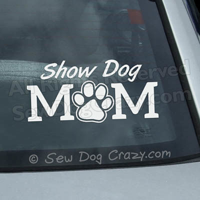 Paw Print Show Dog Mom Decal