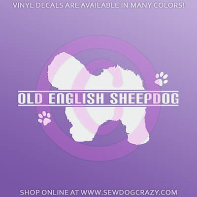 Old english Sheepdog Car Stickers