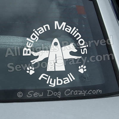 Malinois Flyball Car Sticker