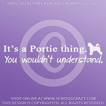 Portuguese Water Dog Car Decal