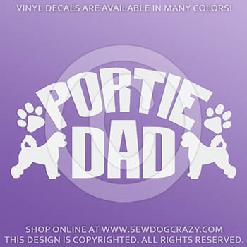 Portuguese Water Dog Dad Vinyl Sticker