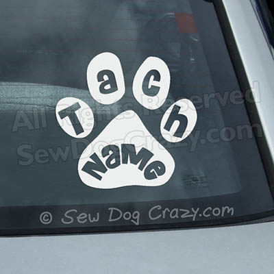 Custom Dog Sports Title Car Window Sticker