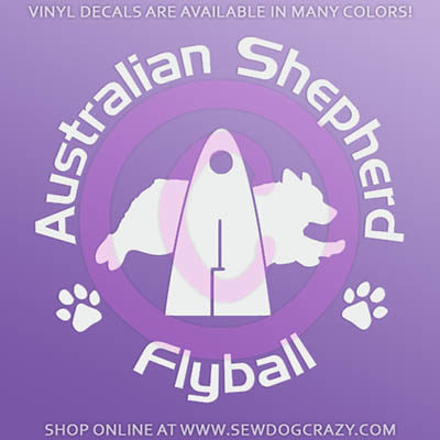 Australian Shepherd Flyball Decal