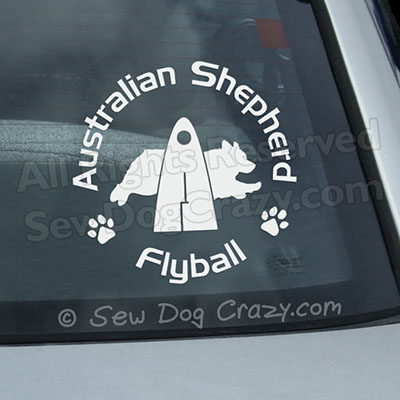Australian Shepherd Flyball Sticker