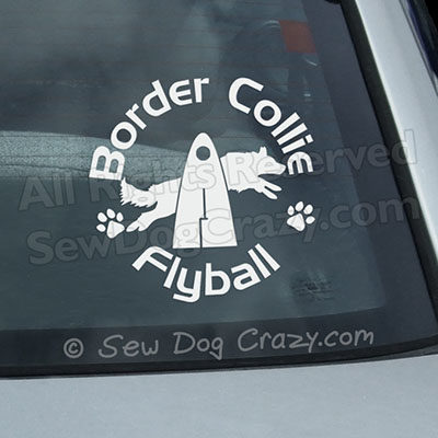 Border Collie Flyball Decal