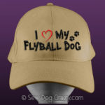 Embroidered I Love My Flyball Dog Hat
