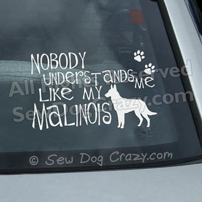 Funny Malinois Window Sticker