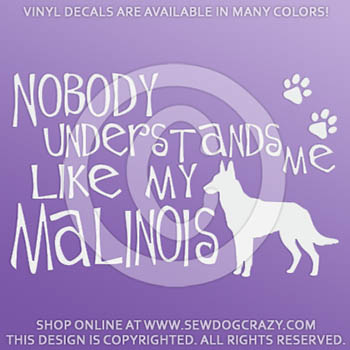 Funny Malinois Vinyl Sticker