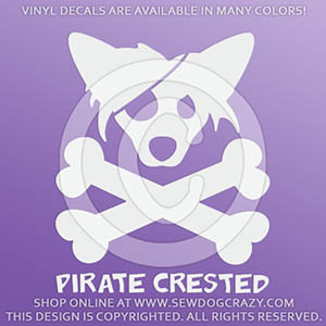 Pirate Chinese Crested Decal