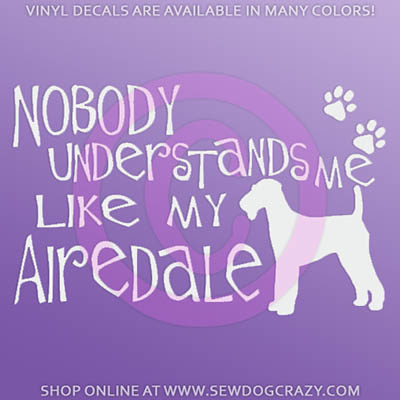 Funny Airedale Car Sticker