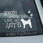 Funny Akita Car Window Sticker