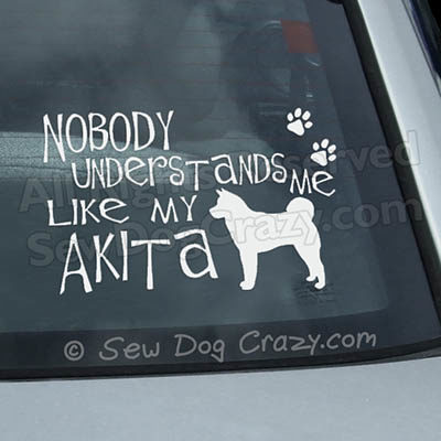 Funny Akita Car Window Sticker