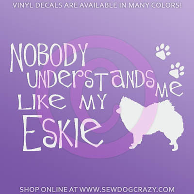 Funny American Eskimo Dog Car Stickers