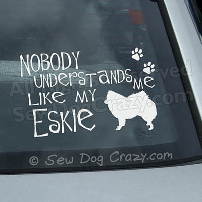 Funny American Eskimo Dog Car Window Stickers