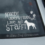 Staffordshire Terrier Car Window Sticker