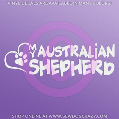 Love My Australian Shepherd Car Sticker