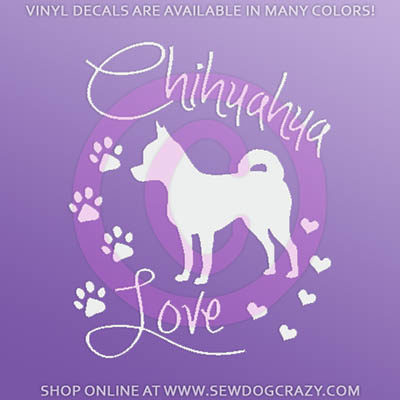 Love Chihuahuas Car Sticker