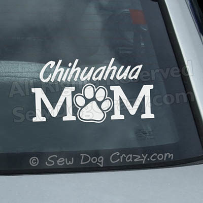 Chihuahua Mom Car Window Sticker