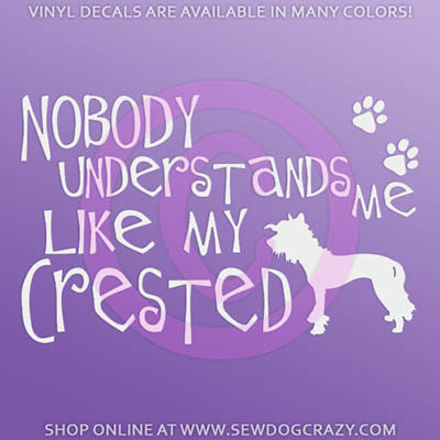 Funny Chinese Crested Car Stickers