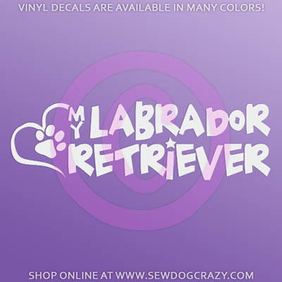 Love My Labrador Retriever Car Sticker
