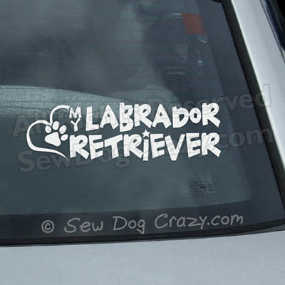 Love My Labrador Retriever Car Window Sticker