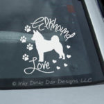 Norwegian Elkhound Car Window Sticker