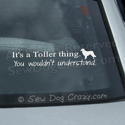 Funny Toller Car Window Sticker