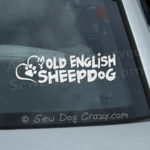 Love My Old English Sheepdog Car Window Sticker