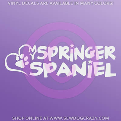Love Springer Spaniel Car Windw Sticker