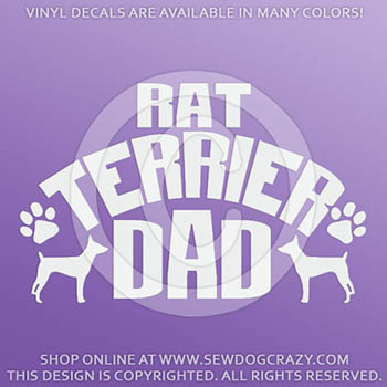 Vinyl Rat Terrier Dad Stickers
