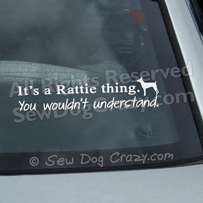 Rat Terrier Car Window Sticker