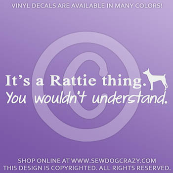 Vinyl Rat Terrier Car Sticker