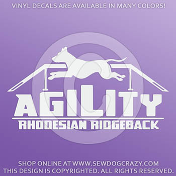 Vinyl Rhodesian Ridgeback Agility Decals