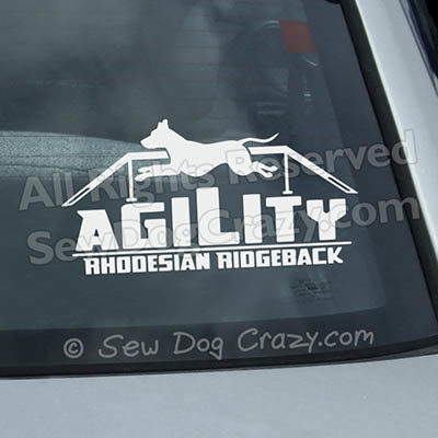 Ridgeback Agility Window Stickers