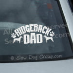 Ridgeback Dad Car Stickers