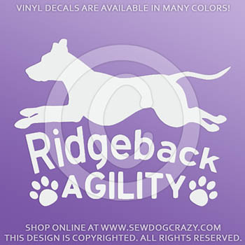 Vinyl Ridgeback Agility Stickers