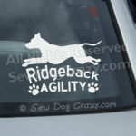 Ridgeback Agility Car Decals