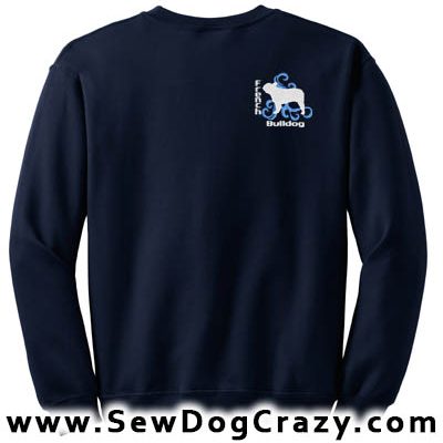 Cool Embroidered French Bulldog Sweatshirts